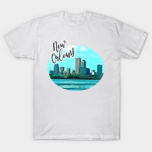 New Orleans Skyline (video game graphic style) T-Shirt